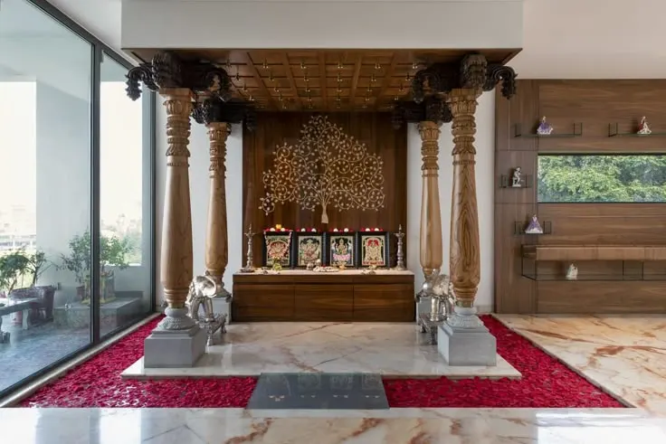 Carved Wooden Pooja